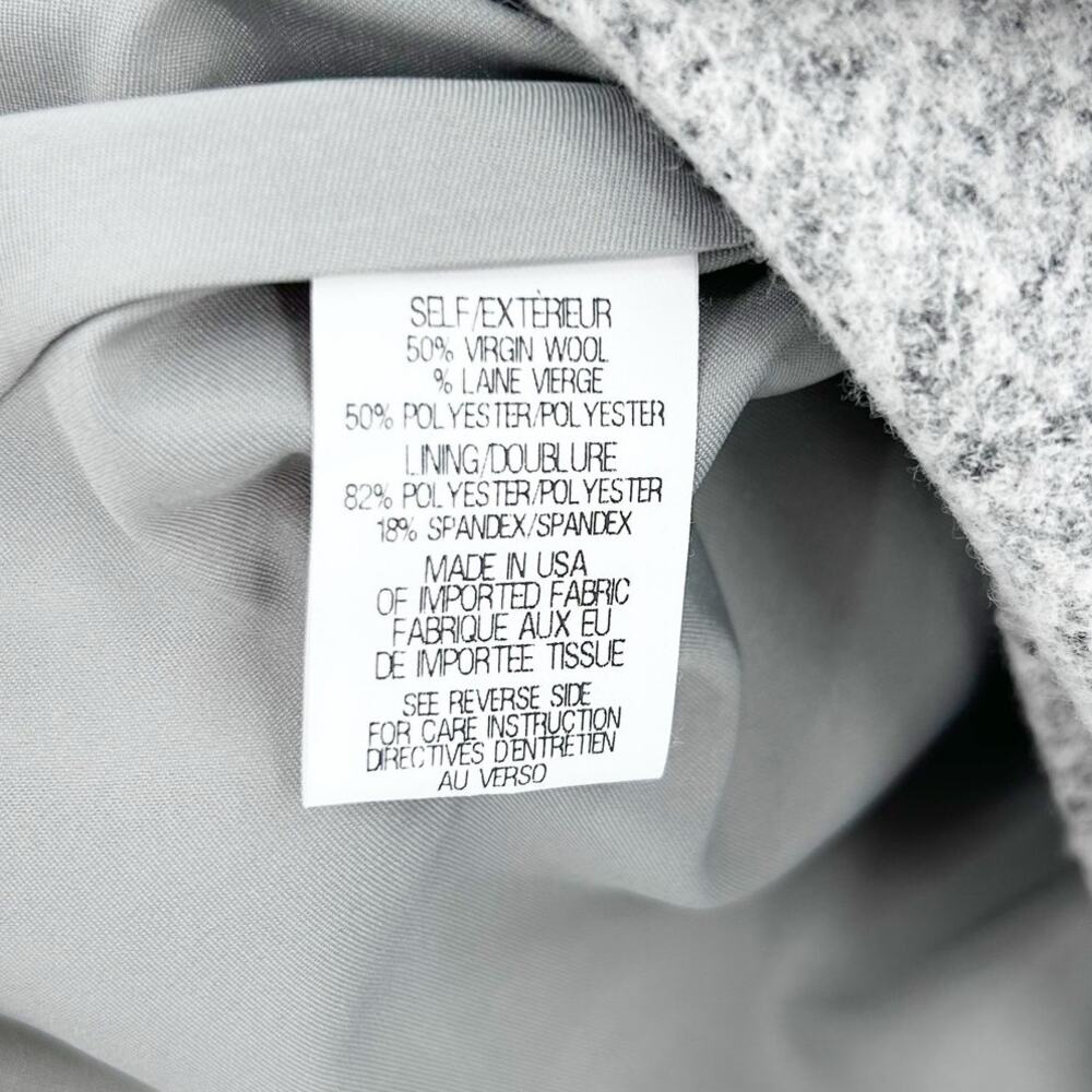 Theory Raneid K Wool Felt A-Line Dress Gray Sleeveless 6 Virgin Wool Minimalist - Picture 7 of 11